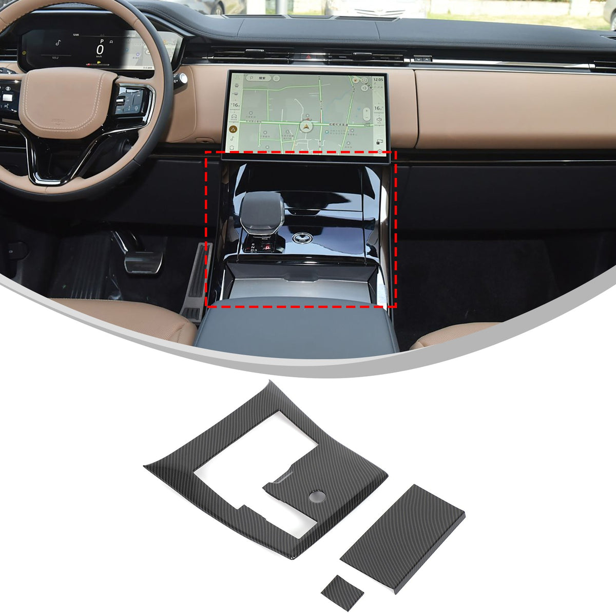 Carbon Fiber Center Gear Shift Panel Trim For LR Range Rover Sport L405 24+ US 2