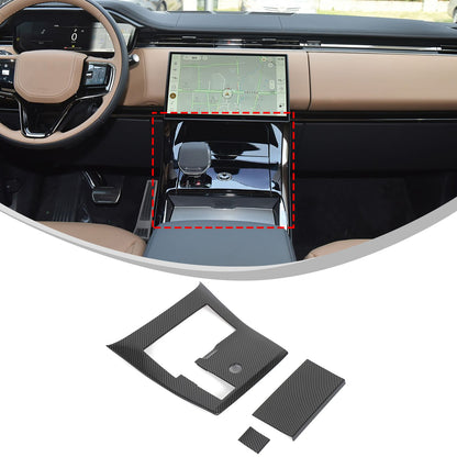 Carbon Fiber Center Gear Shift Panel Trim For LR Range Rover Sport L405 24+ US 2