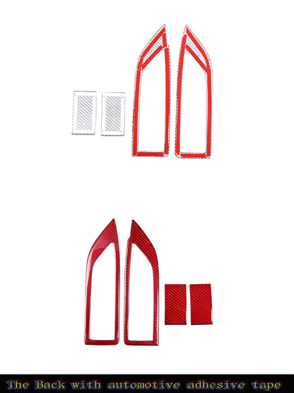 Red Real Carbon Fiber Center Interior Set Cover Trim Kit For Ferrari 458 2011-16 43
