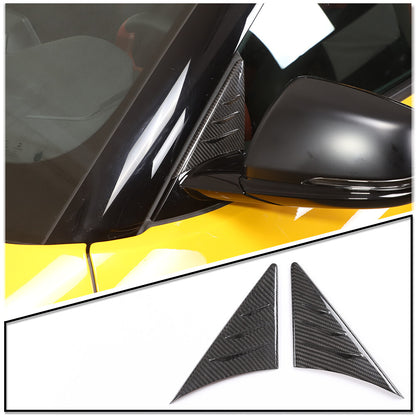 Carbon fiber anti-wind buffeting mirror Wind deflector For Toyota Supra A90 19+ 1