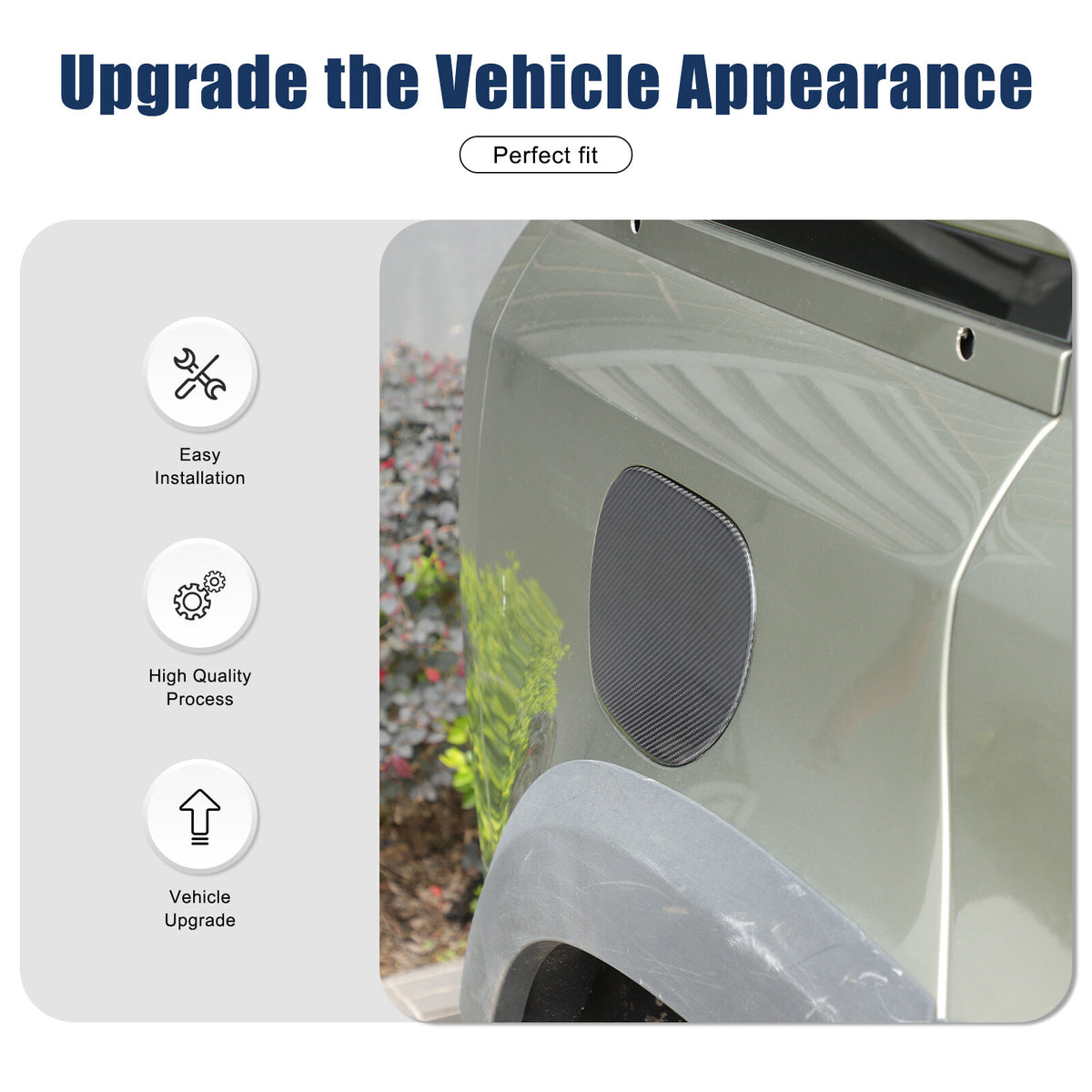 Real Dry Carbon Fiber Fuel Tank Cap Trim Cover For LR Defender L663 2020-25 3