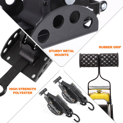 Carbon Steel Truck Bed Tie Down Ratchet Strap Trim For Ford Ranger T9 2023+ 9