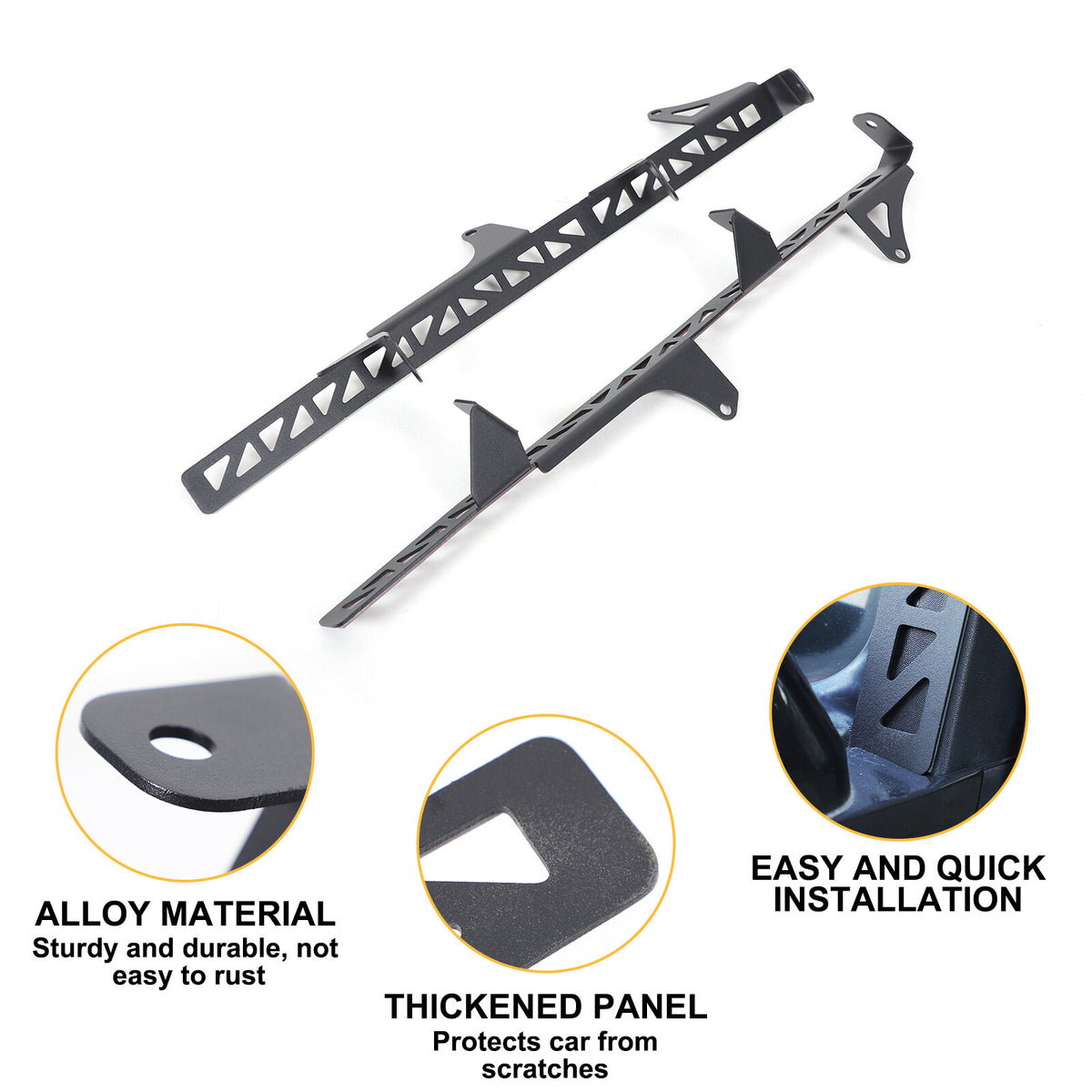 Carbon Steel A-Pillar LED Light Bar Mount Bracket For Hummer H2 2003-2009 13