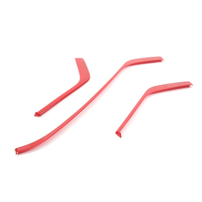 ABS Red Console Side Dashboard Trim Strips For Corvette C8 Stingray 2020-25 9