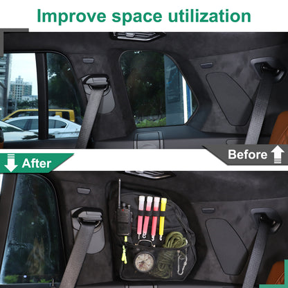 Black Rear Trunk Side Storage Bag Pockets Organizer For BMW X7 G07 2019-23 20