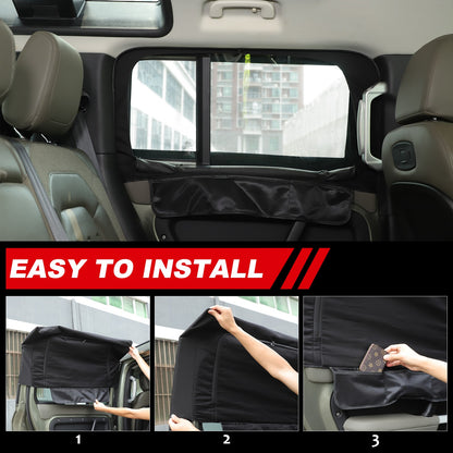 Block Shades Rear Car Door Window Cover Sun Protection LR Defender L663 2020+ US 5