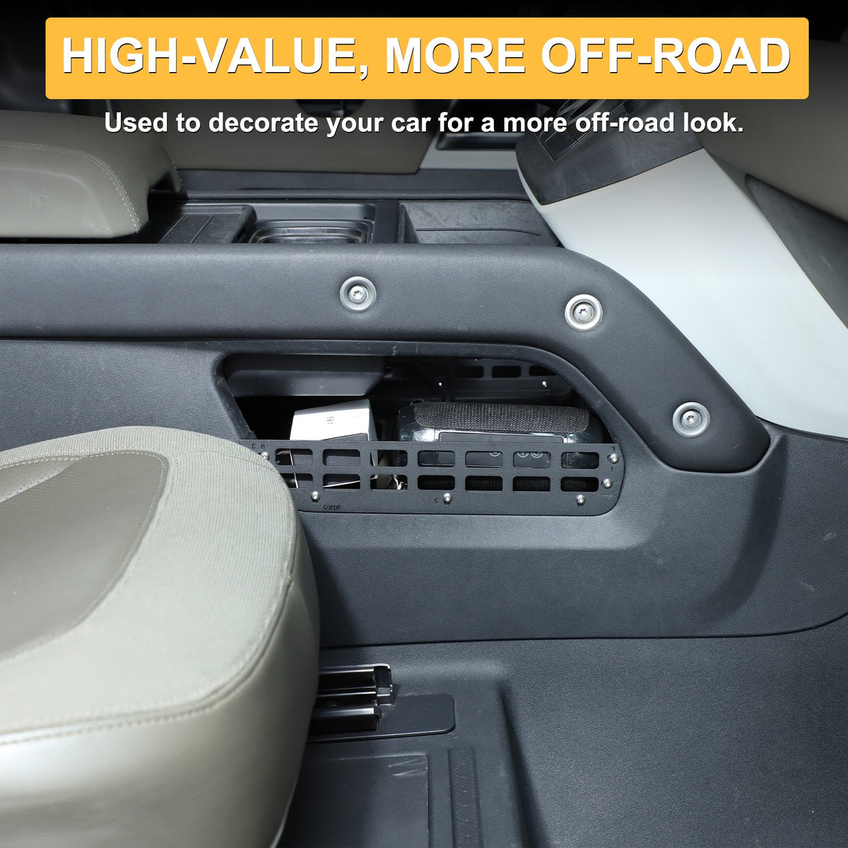 Center Console Lower Side Storage Molle Panel Box For LR Defender L663 20+ US 19