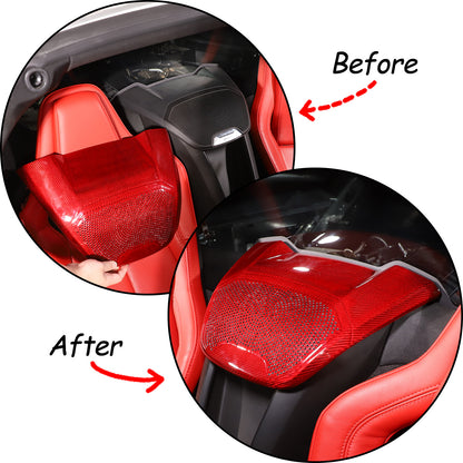Red Real Carbon Fiber Full Interior Set Decor Trim Kit for Corvette C8 20-25 - Styles 56-60 22