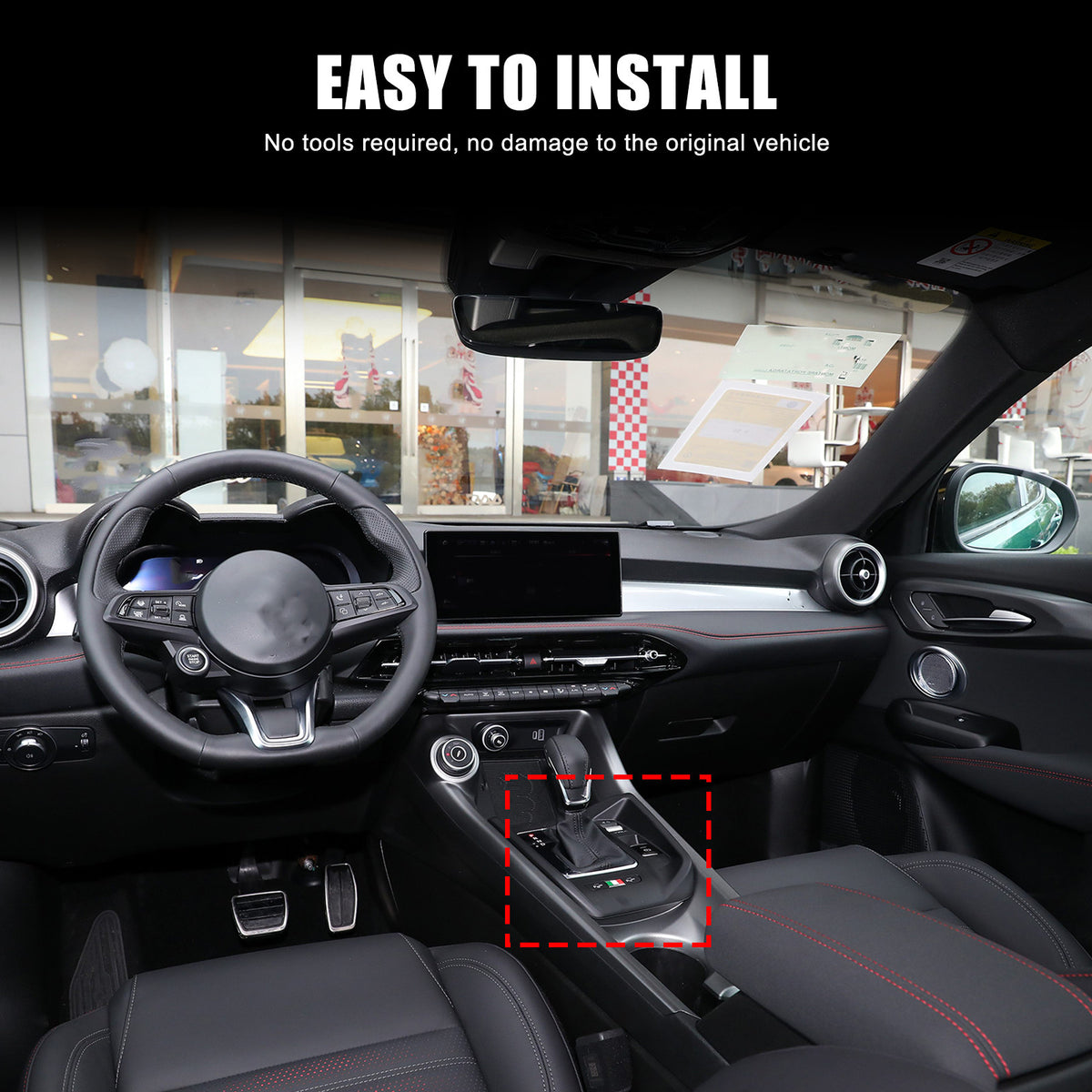 Real Carbon Fiber Center Gear Shift Panel Trim For Alfa Romeo Tonale 2023-2025 14