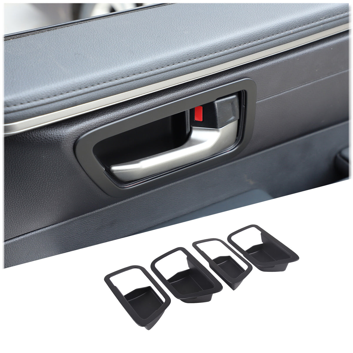 Matte Black ABS Interior Decoration Cover Trim Kit For Toyota Tundra 2022-26 US - Variants 21-25 15