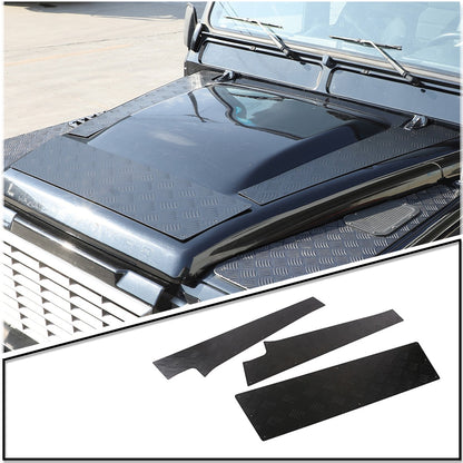Black Alloy Front Hood Protection Plate Trim For LR Defender L316 2004-2018 US 2