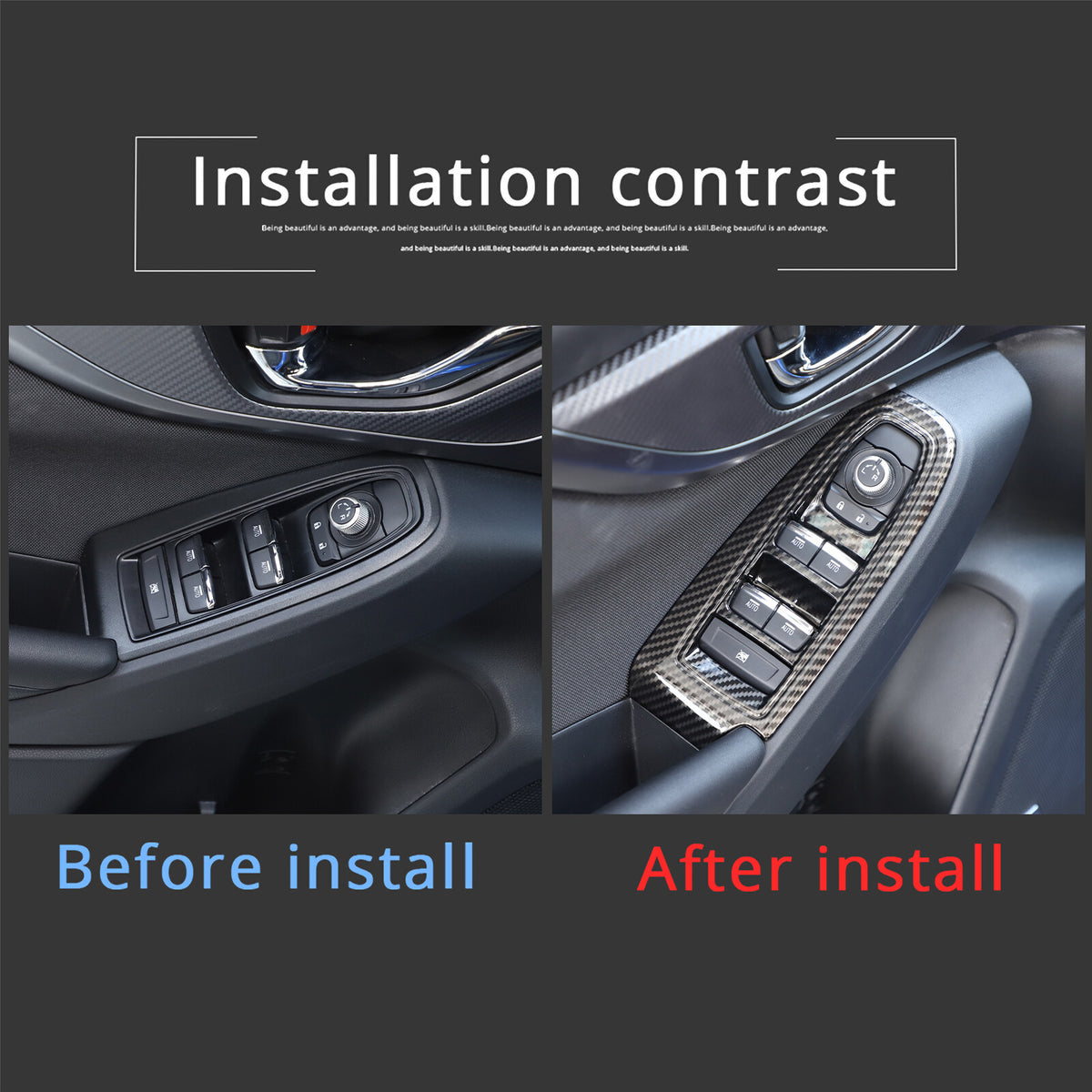 Carbon Fiber ABS Interior Full Cover Trim Kit Set For Subaru WRX AT 2022-2025 - Styles 1-5 44