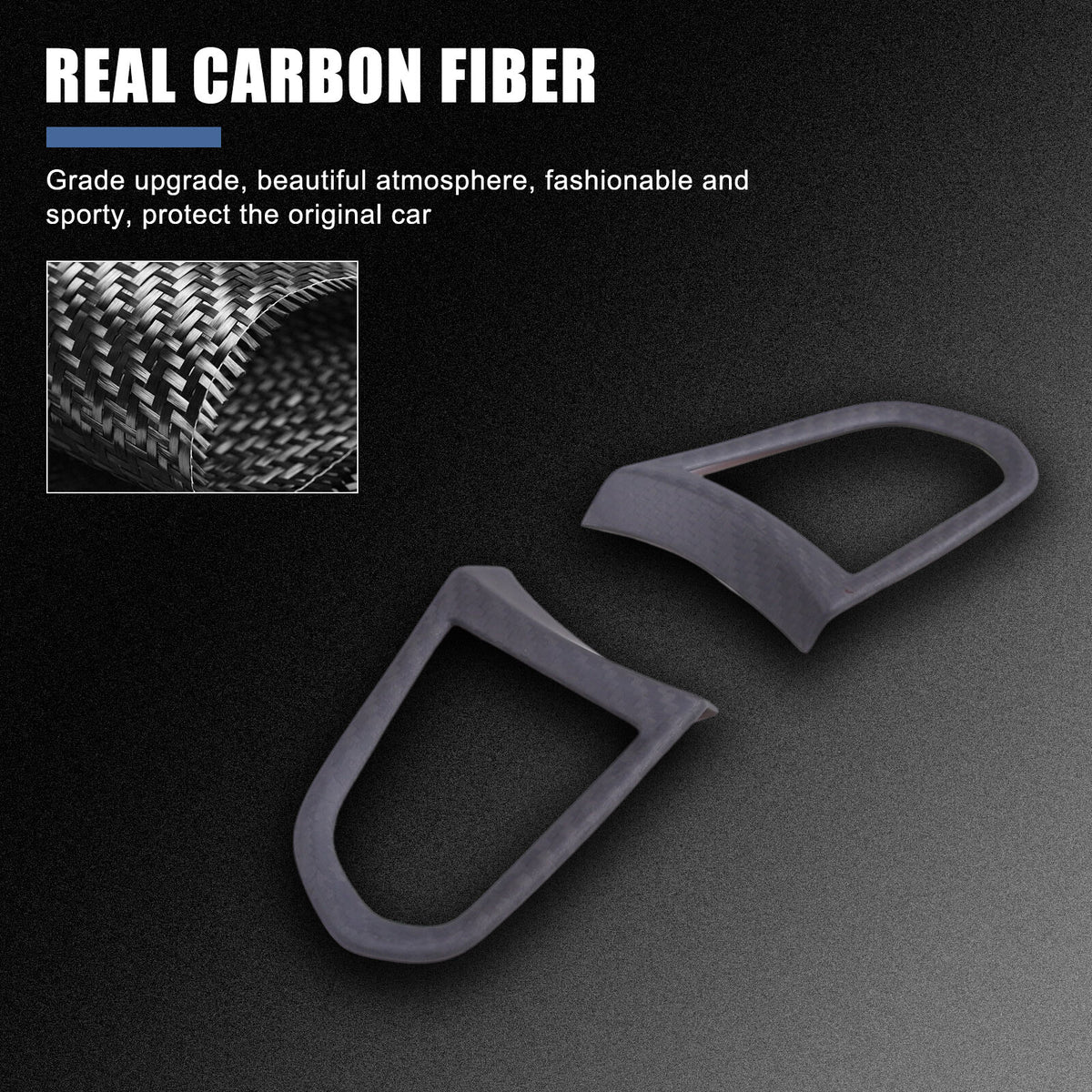 Matte Real Carbon Fiber Steering Wheel Button Cover Trim For Lotus EMIRA 21-25 20