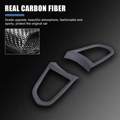 Matte Real Carbon Fiber Steering Wheel Button Cover Trim For Lotus EMIRA 21-25 20