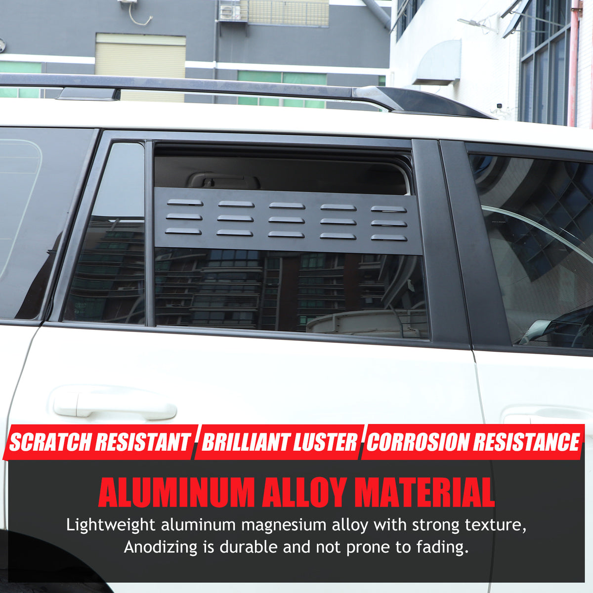 Front & Rear Window Glass Louver Air Vent Panel Trim For Lexus GX 2003-2009 18