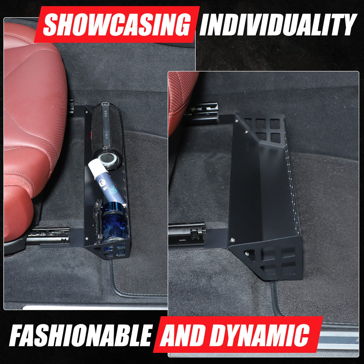 Aluminum Alloy Under-Seat Storage Basket Box Tray For BMW X5 G05 2019+ 11