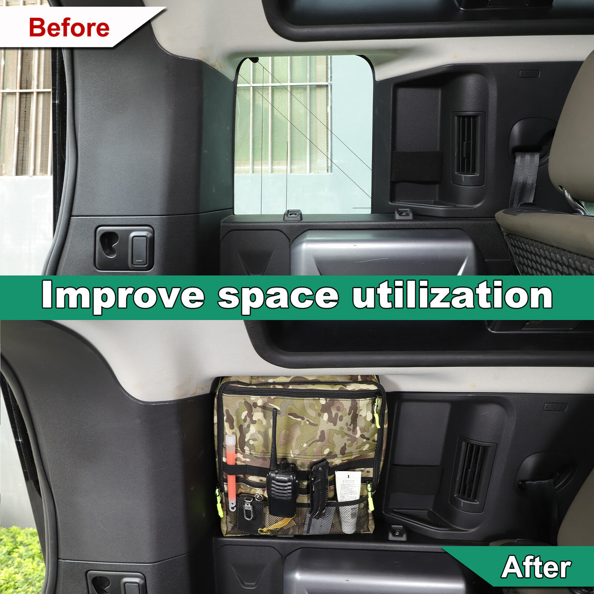 Camouflage Rear Trunk Side Window Storage Bag Tray For LR Defender 110 L663 20+ 22
