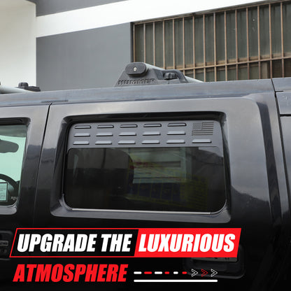 USA Flag Rear Window Vent Louver Shutter Cover Trim for Hummer H2 2003-09 US 18