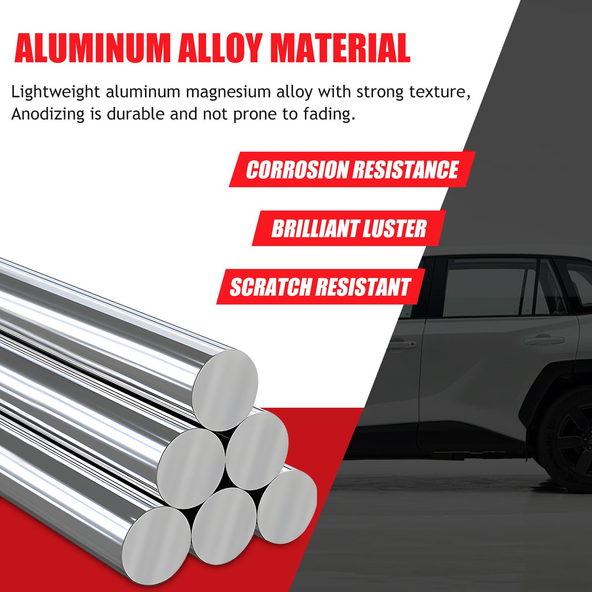 Aluminum Rear Door Window Louver Air Vent Panel Trim For Toyota RAV4 XA60 2026+ 14