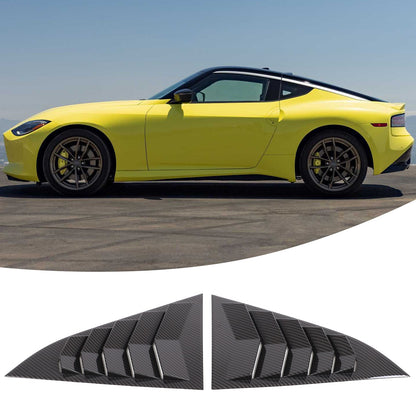 Carbon ABS Rear Window Triangle Louver Shutter Trim For Nissan 400Z Z34 2021+ 10