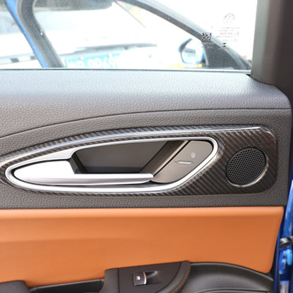 Real Carbon Fiber Inner Door Handle Trim Cover For Alfa Romeo Giulia 952 2017-20 7