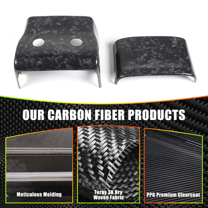 Forged Carbon fiber Steering Wheel Base Trim Cover For Jaguar F-TYPE 2013-2024 5