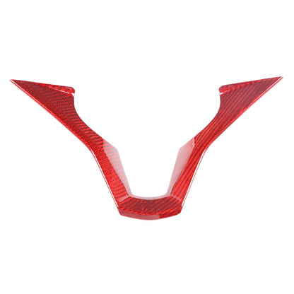 Red Real Carbon Fiber Steering Wheel Base Cover Trim For Cadillac Escalade 2021+ 7