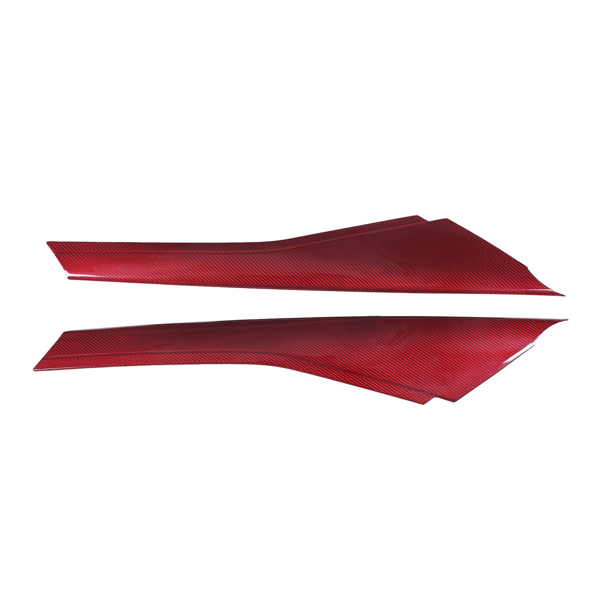 Red Carbon Fiber Exterior Windshield A Pillar Trim Cover For Corvette C7 14-19 8