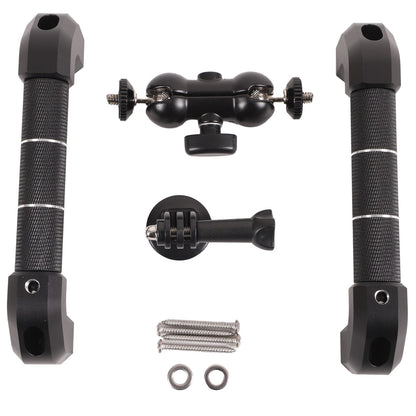 Black Aluminum A-Pillar Handle Cam Mount For Land Rover Defender L316 2004-2018 14