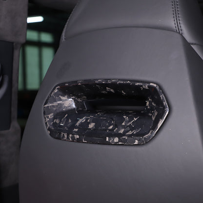 Forged Fiber Seat Headrest Back Hook Cover Trim For Lamborghini URUS 2018-2023 2
