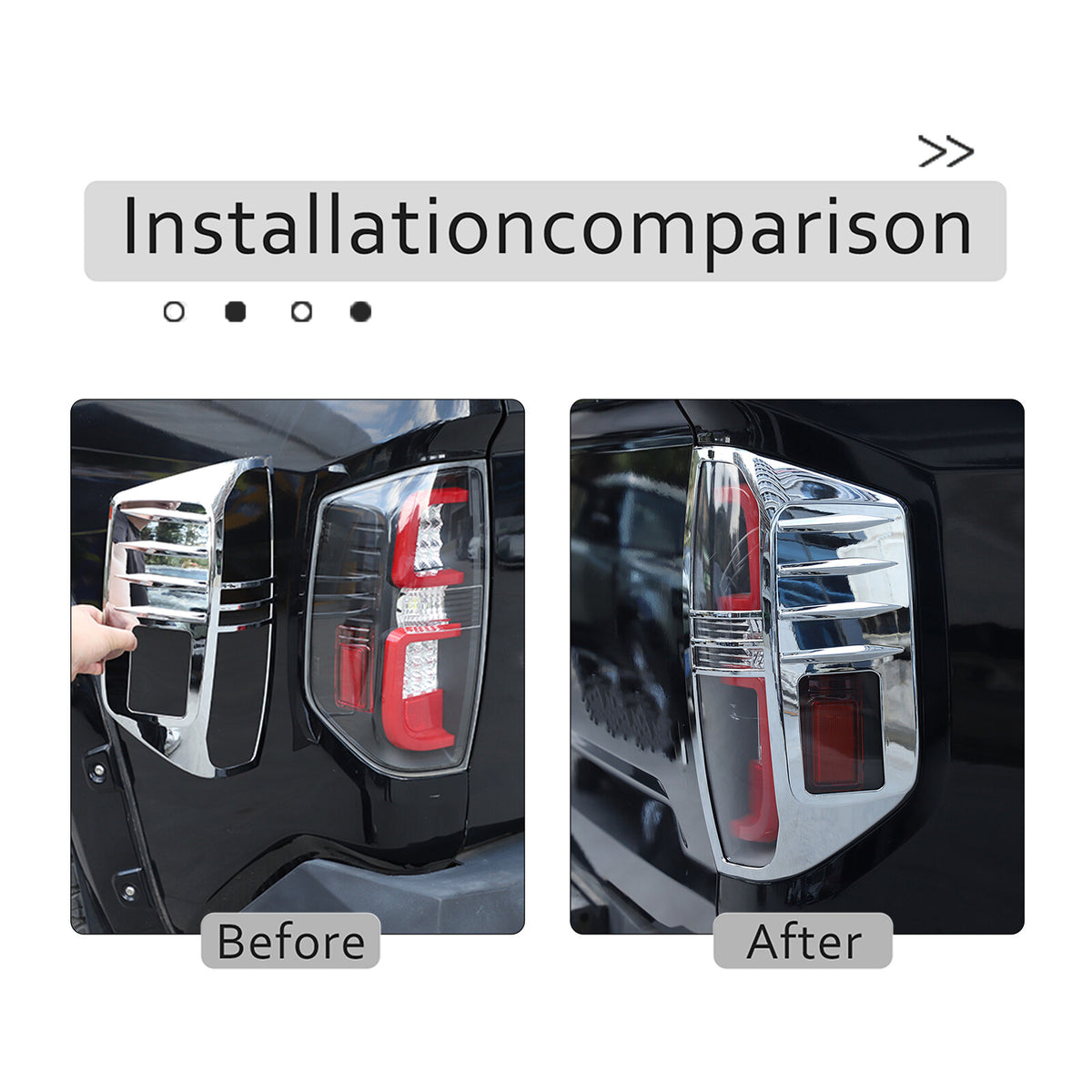 Chrome Taillight Cover Lamp Guard Trim Bezel For Toyota Tundra 2014-21 US 16