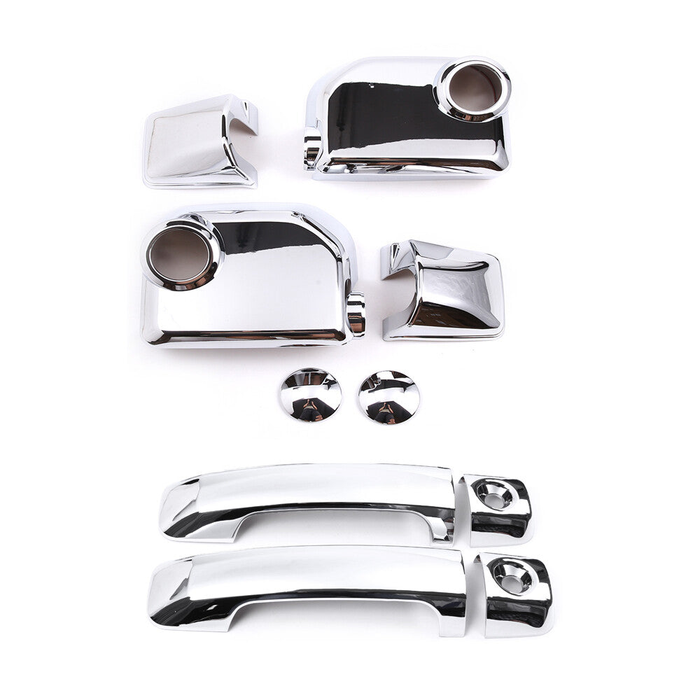 Chrome Door Handle & Rearview Mirror Trim Cover Kit For FJ Cruiser 2007-21 1