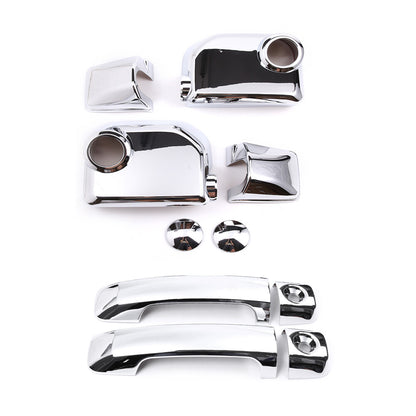 Chrome Door Handle & Rearview Mirror Trim Cover Kit For FJ Cruiser 2007-21 1