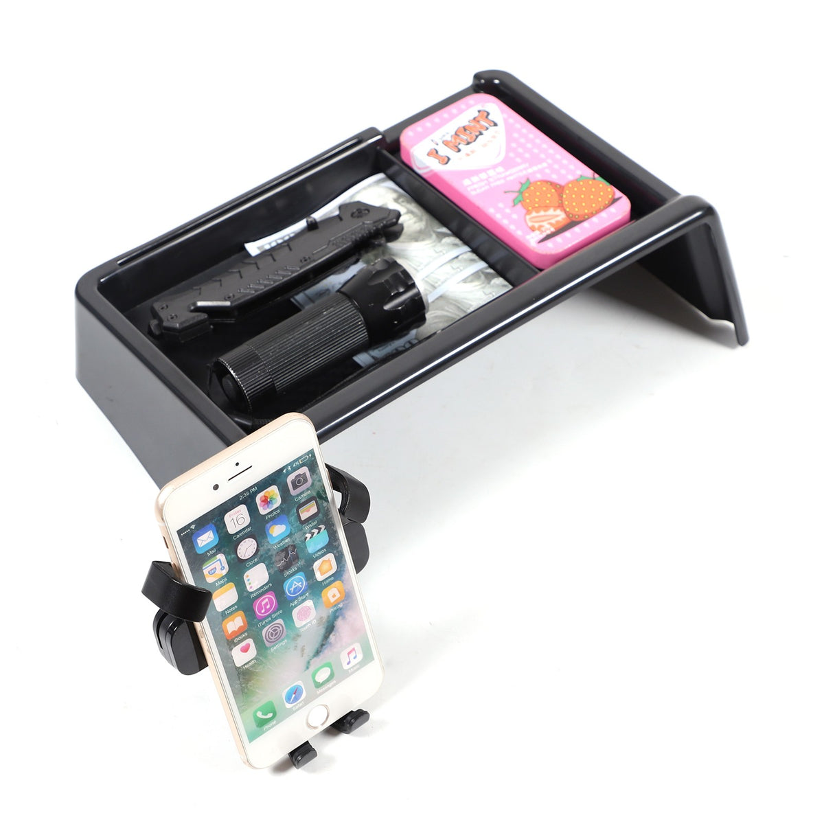 Center Console Screen Rear Phone Mount Storage Box For Toyota Supra A90 2019+ US 13