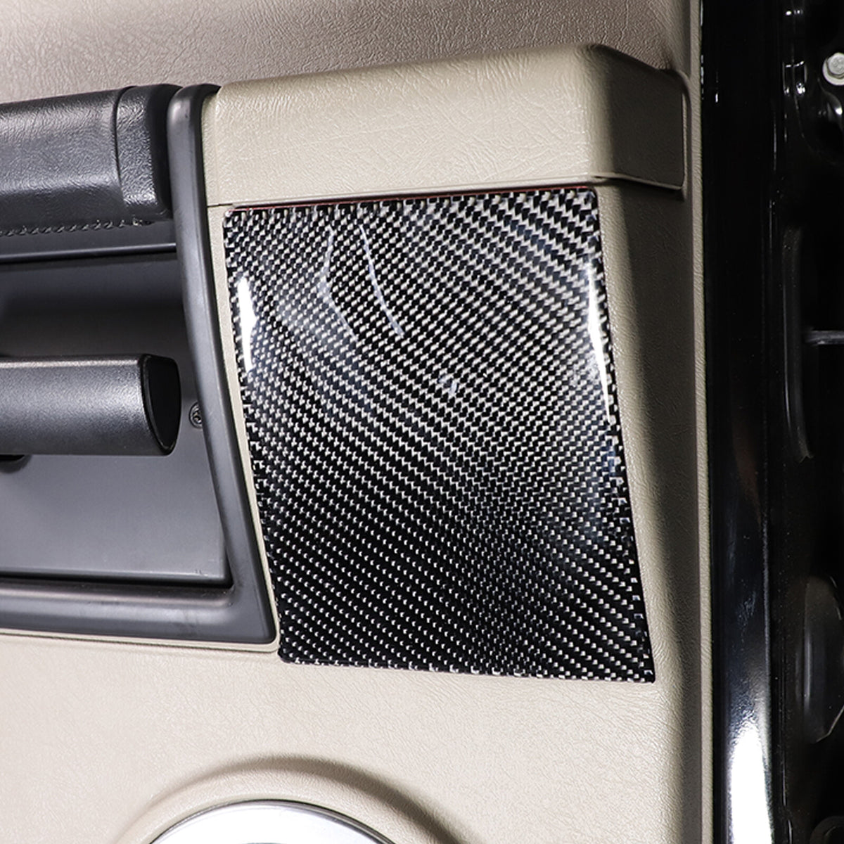 Soft Carbon Fiber Interior Door Panel Trim Stickers for Hummer H2 2003-07 US 8