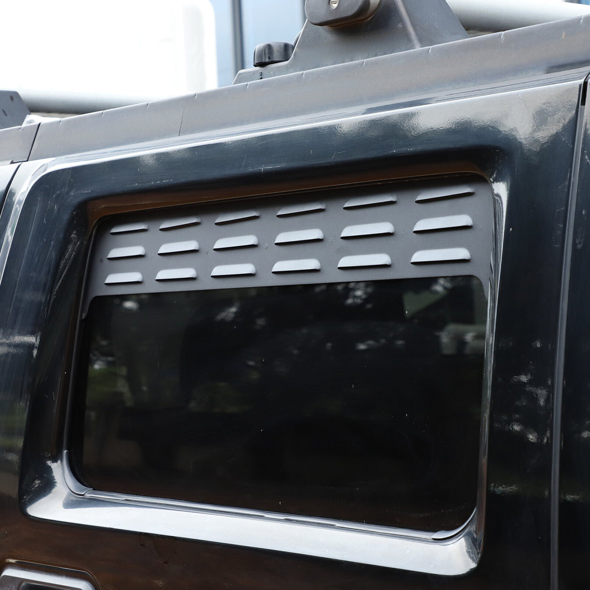 Black Alloy Wagon 2nd Row Door Window Air Vents Screens For Hummer H2 2003-09 US 7