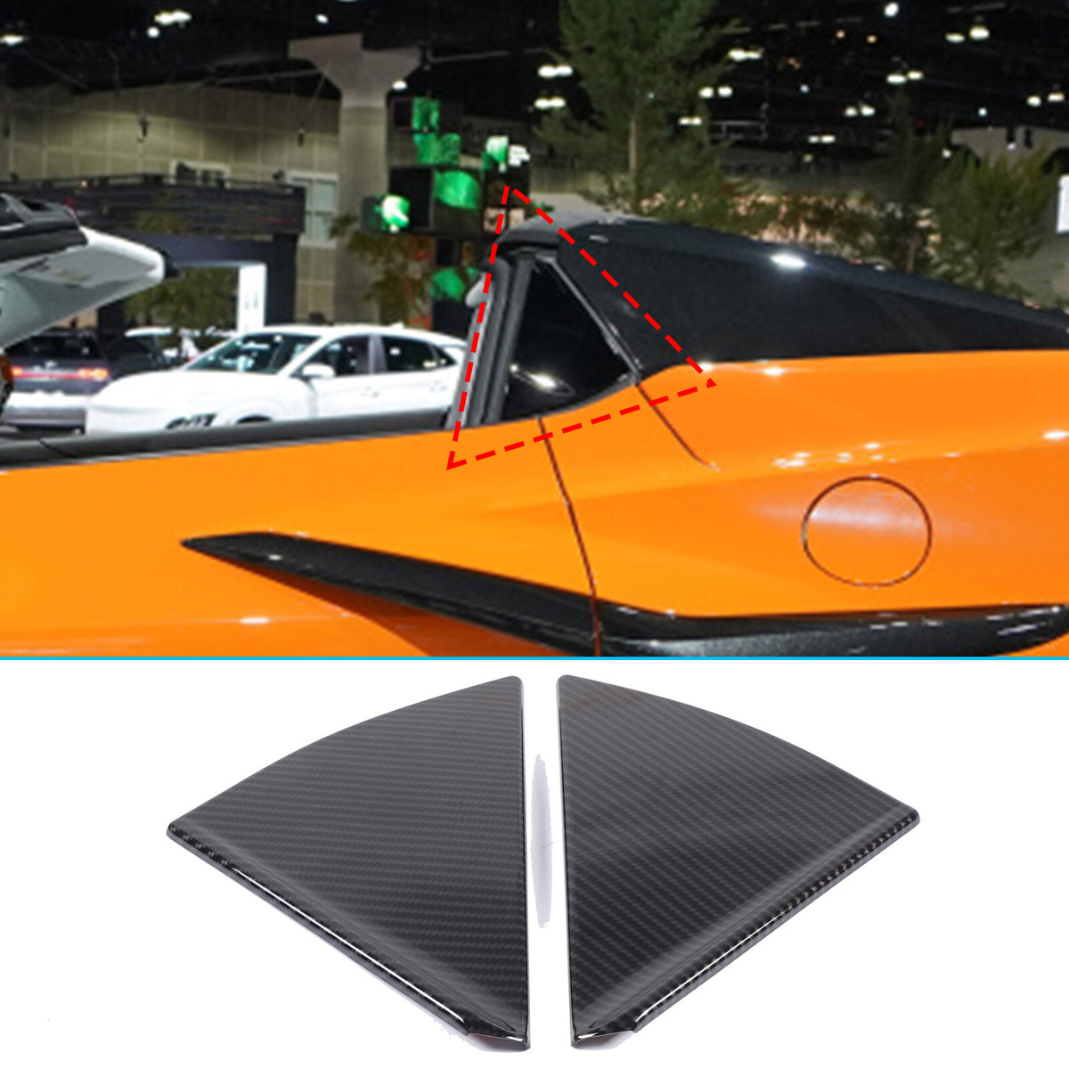 Car Exterior Decoration Cover Trim Kit Accessories For Corvette C8 Convertible - Styles 6-10 23