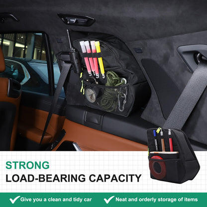 Black Rear Trunk Side Storage Bag Pockets Organizer For BMW X7 G07 2019-23 7