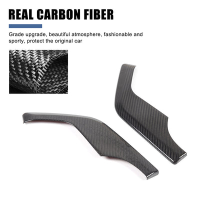 Real Carbon Fiber Dashboard Side Console Pitched Horn Cover For Corvette C8 20+ 15