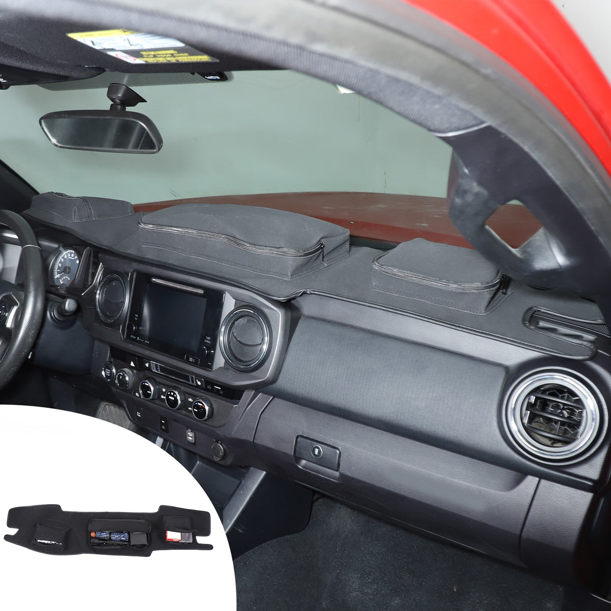 Interior Center Console Dashboard Storage Bag For Toyota Tacoma 2016-22 16