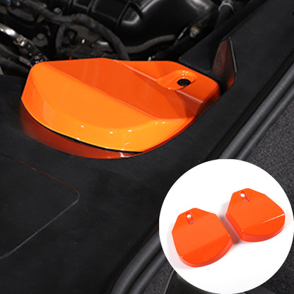Orange Rear Shock Tower Protective Cover Trim For Corvette C8 Coupe 20-26 3