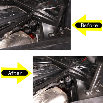 Real Carbon Fiber Engine Bay Tank Panel Cover Frame Trim For Corvette C8 2020-26 - Styles 1-5 40