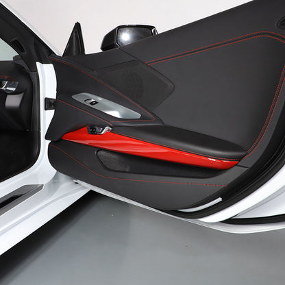 Red Full Interior Set Dash Panel Decor Cover Trim Kit For Corvette C8 2020-25 - Variants 6-10 6