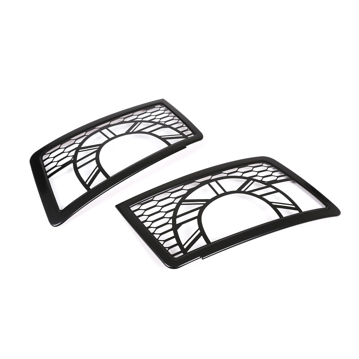 Black Metal Front Head Light Lamp Cover Trim For 2020-2022 Land Rover Defender 3