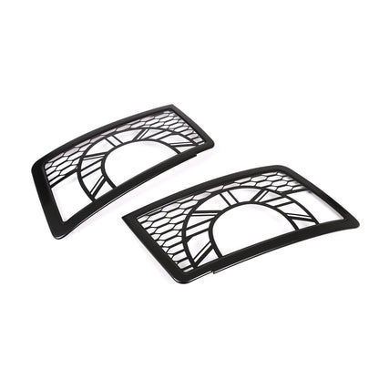 Black Metal Front Head Light Lamp Cover Trim For 2020-2022 Land Rover Defender 3