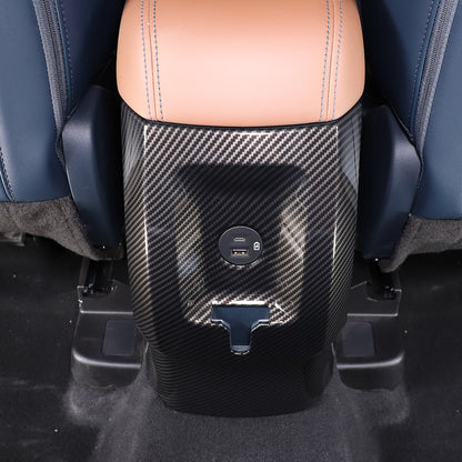 Carbon Fiber style Rear Air Outlet Vent Trim Cover Frame For Ford Maverick 2022 6