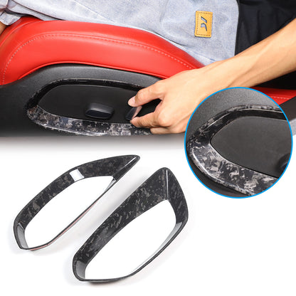 Forged Carbon Fiber Car Seat Adjustment Switch Trim For Corvette C8 2020-2026 10