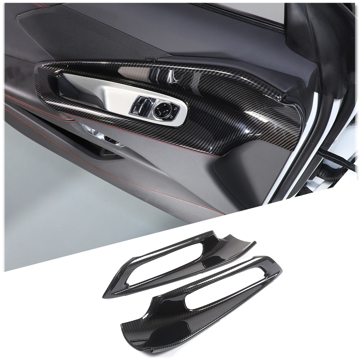 Carbon Fiber ABS Interior Full Decor Cover Trim Kit For Corvette C8 2020-2025 - Styles 36-40 45