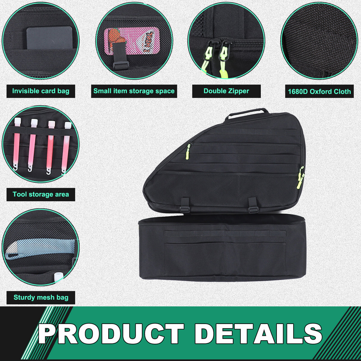 Black Rear Trunk Left Side Storage Bag Organizer For Honda Odyssey RB3 2014-24 9