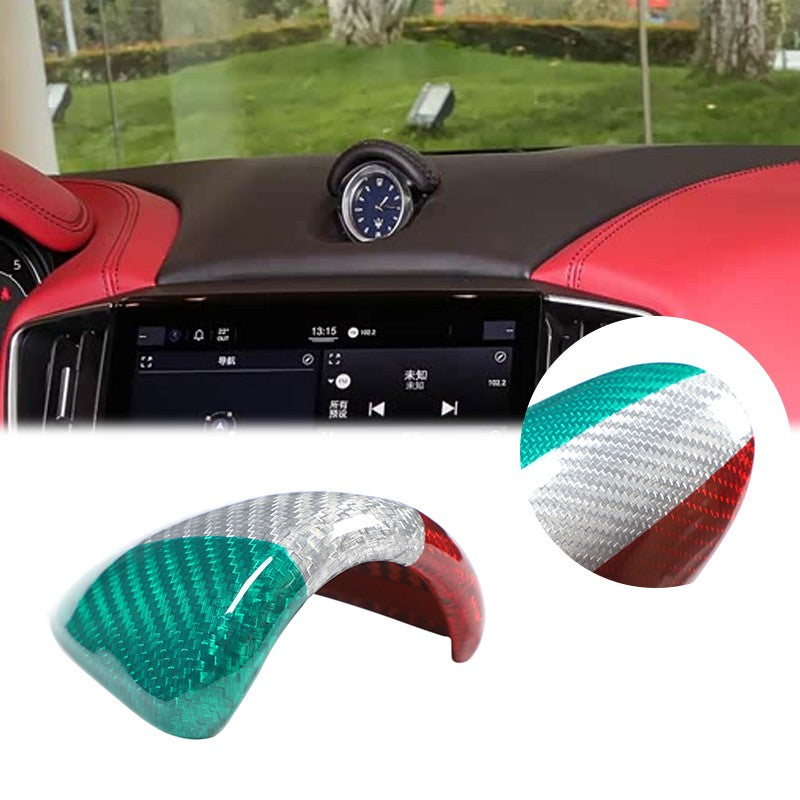 Tri-Color Center Console Clock Cover Trim For Maserati Ghibli M157 2014-2022 US 17